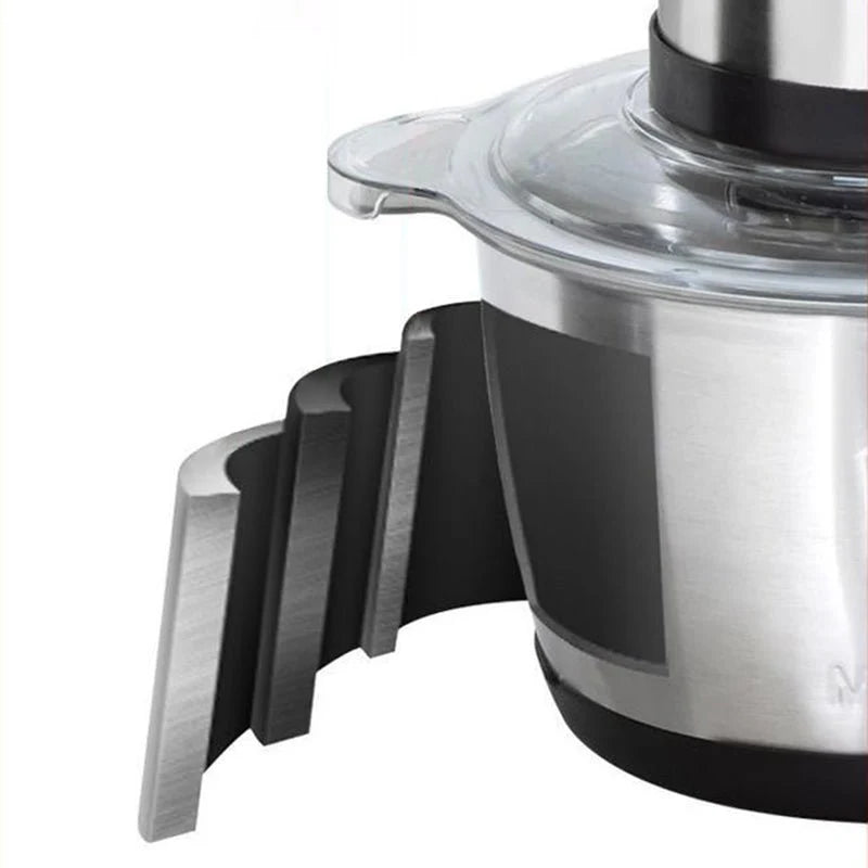 Multifunction Electric Food Chopper 500W – 4 Stainless Steel Blades, 2-Speed Vegetable, Meat & Nut Processor